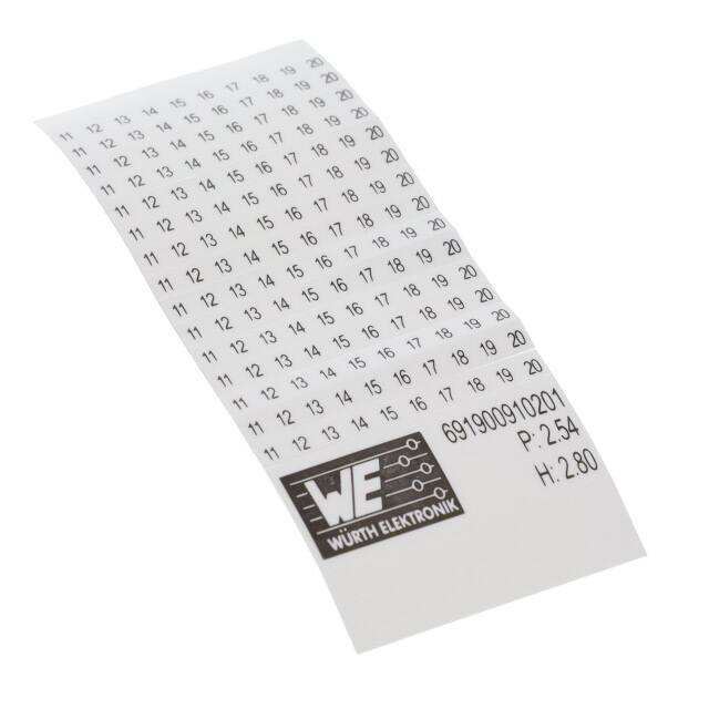 691900910201 Würth Elektronik  Tiras marcadoras de bloque de terminales